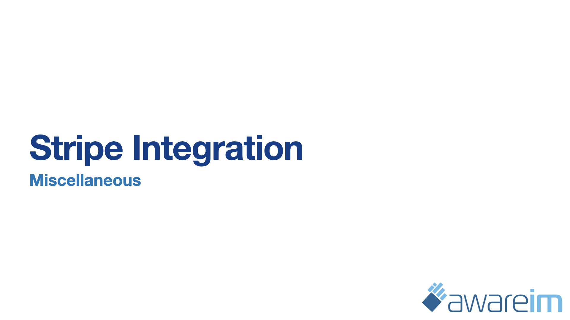 AwareIM Stripe Integration