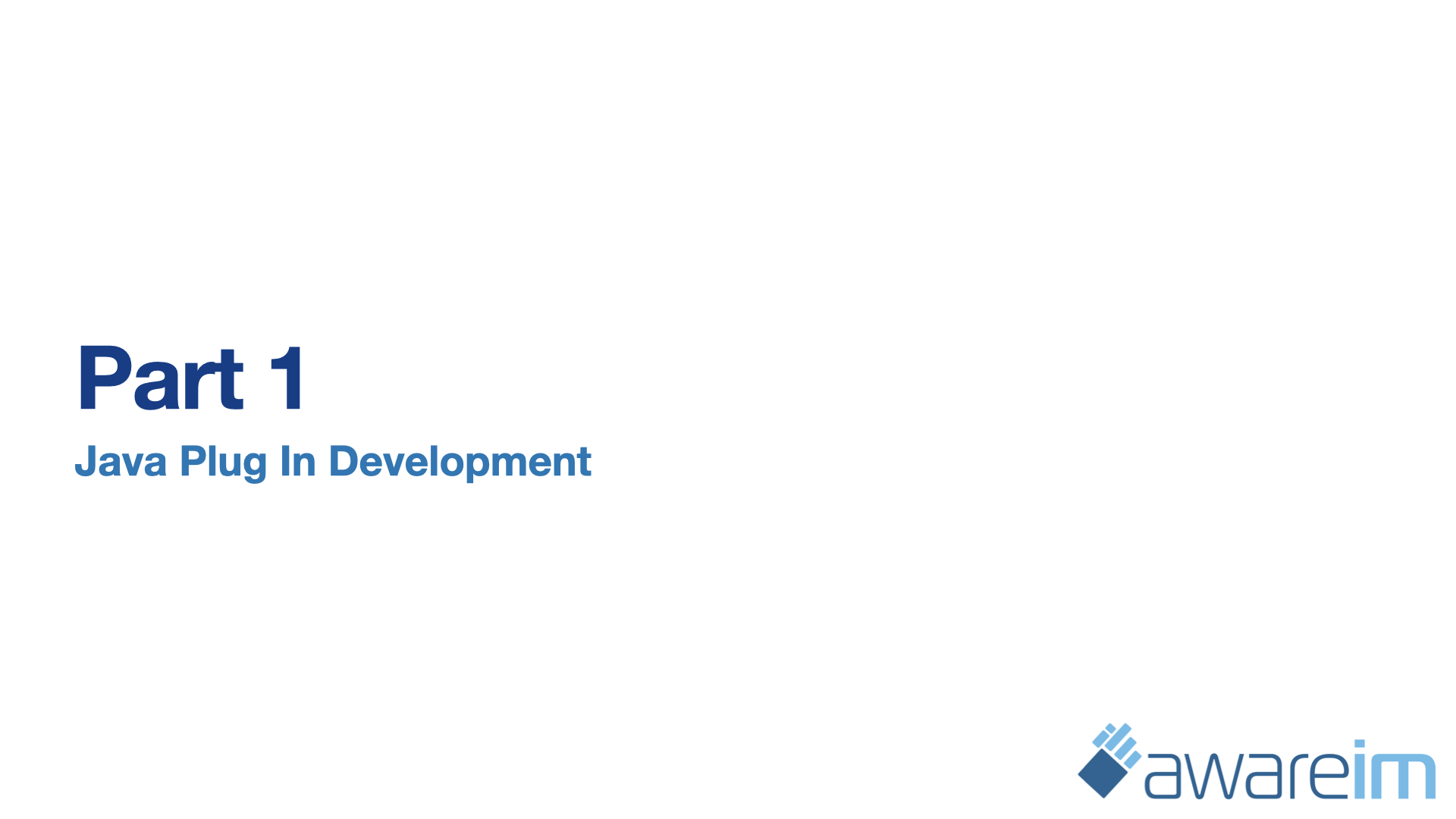 AwareIM Developing Java Plugins Part 1